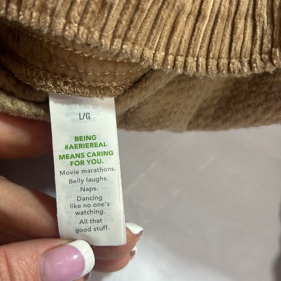 Aerie wide leg corduroy pants size L - Picture 4 of 11